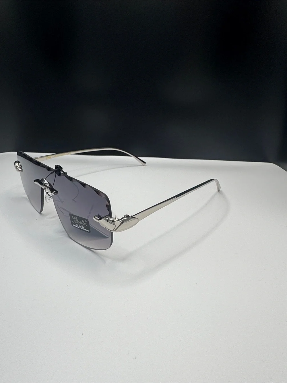Purple Gradient Rimless Sunglasses - Stylish Men’s Shades